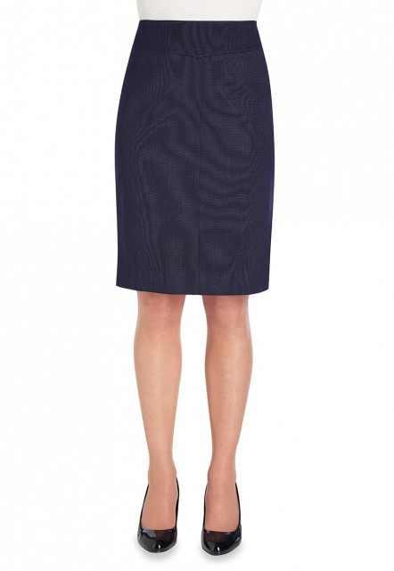 Ladies Skirt Navy Pin Dot - Straight Skirt