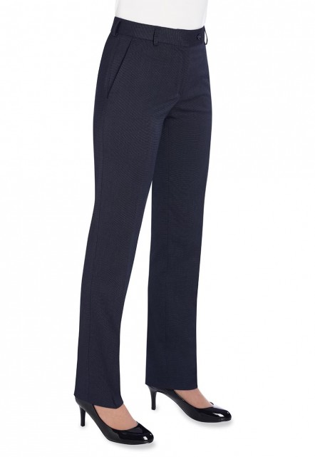 Ladies - Bianca Tailored Fit Trouser Navy P/Dot