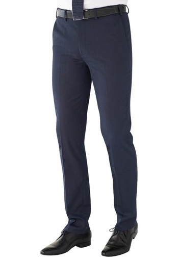 [UNI21591] Gents Slim Fit Trouser Navy Pin Dot