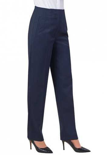 [UNI47455] Ladies Rosalind High Waist Trouser A - Navy P/Dot